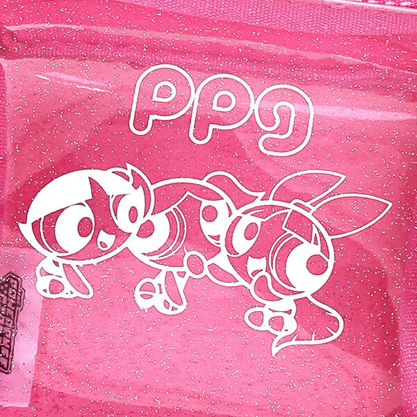 パワーパフガールズ PVCスクエアポーチ ピンク 小物入れ コスメ ポーチ