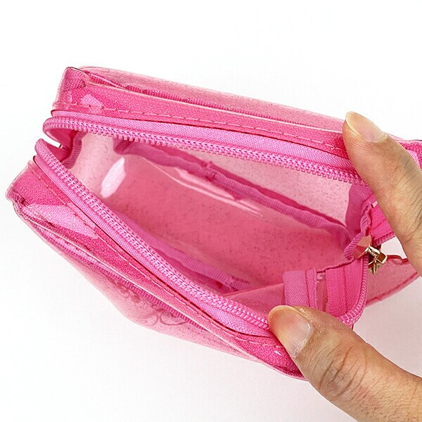 パワーパフガールズ PVCスクエアポーチ ピンク 小物入れ コスメ ポーチ