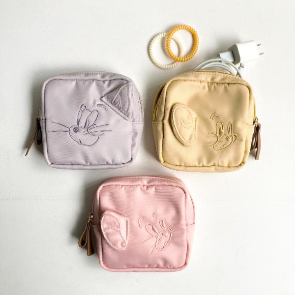 トムとジェリー くすみカラースクエアポーチ (グレー) 小物入れ Flapper