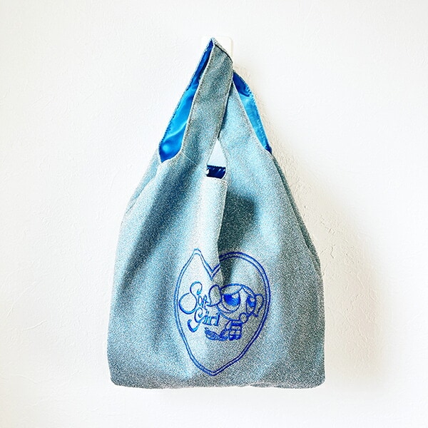 パワーパフガールズ バブルス キラキラトートバッグ サックス パワパフ