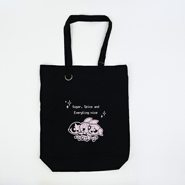 パワーパフガールズ 推し活トートバッグ ブラック パワパフ