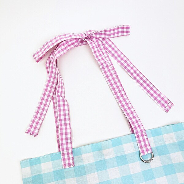 パワーパフガールズ ギンガムチェックトートバッグ サックス パワパフ