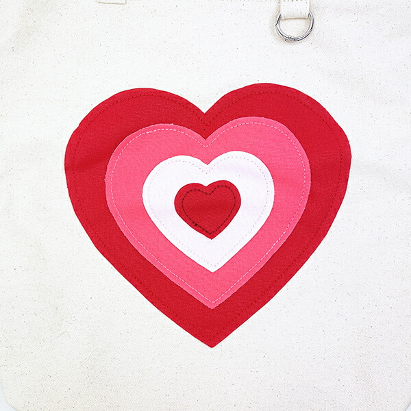 パワーパフガールズ ビッグハートワッペントートバッグ アイボリー パワパフ