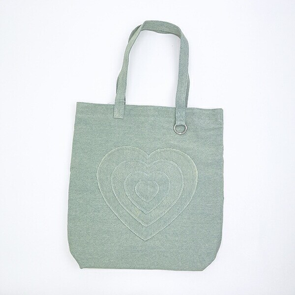 パワーパフガールズ ビッグハートワッペントートバッグ サックス パワパフ