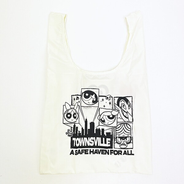 パワーパフガールズ エコバッグ ホワイト パワパフ