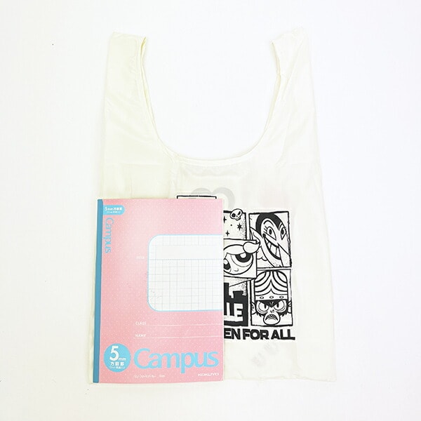 パワーパフガールズ エコバッグ ホワイト パワパフ