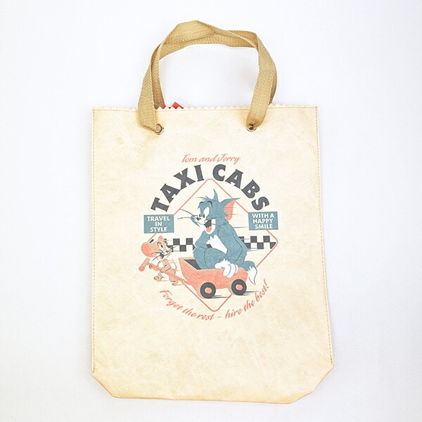 トムとジェリー レトロポスター トートバッグ ベージュ