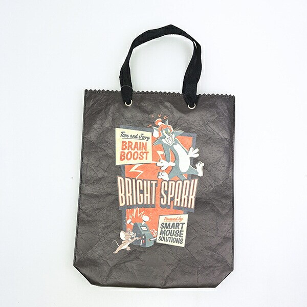 トムとジェリー レトロポスター トートバッグ ブラック