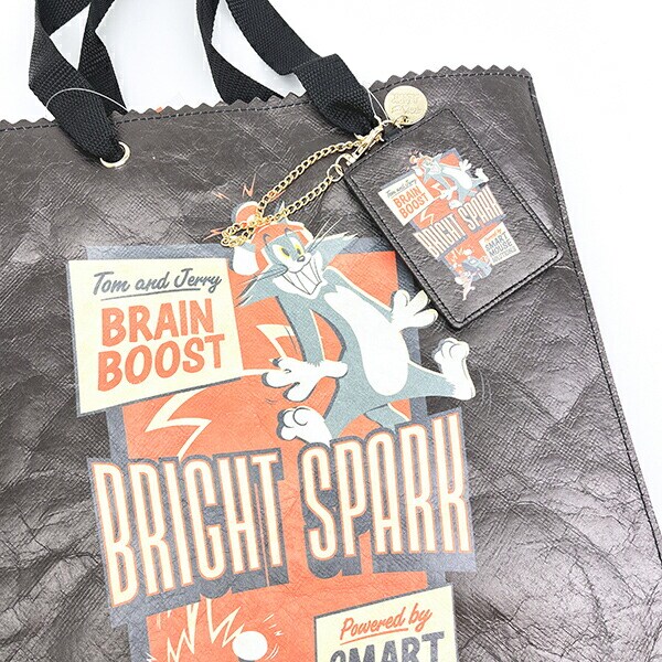 トムとジェリー レトロポスター トートバッグ ブラック