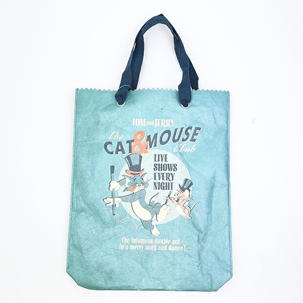 トムとジェリー レトロポスター トートバッグ ターコイズ