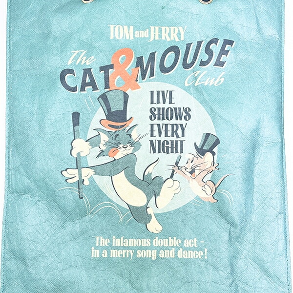 トムとジェリー レトロポスター トートバッグ ターコイズ