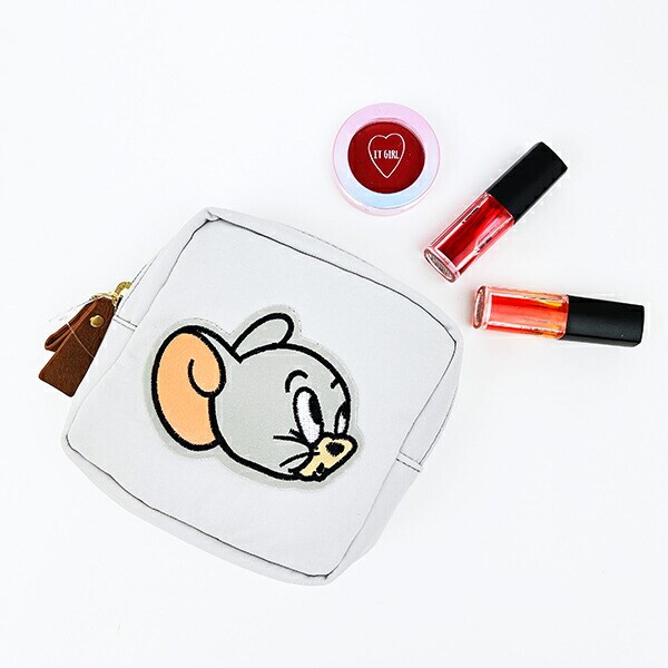 トムとジェリー タフィー アップリケスクエアポーチ