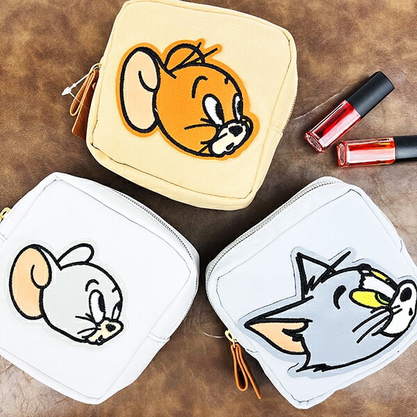 トムとジェリー タフィー アップリケスクエアポーチ