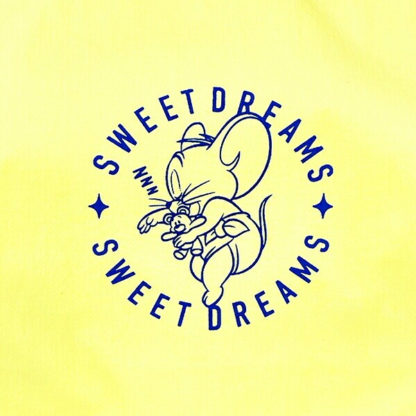 トムとジェリー スウィートドリームメイクポーチ (イエロー×ピンク)