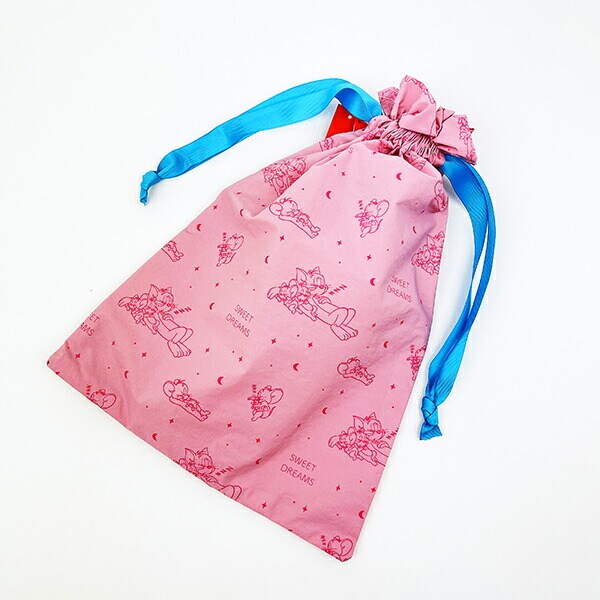 トムとジェリー スウィートドリーム巾着 ピンク トムジェリ