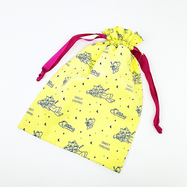 トムとジェリー スウィートドリーム巾着 イエロー トムジェリ