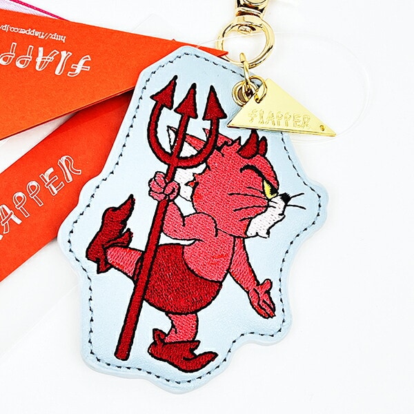 トムとジェリー トム 天使と悪魔刺繍チャーム サックス トムジェリ