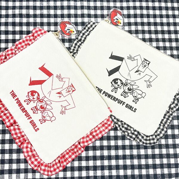 パワーパフガールズ フリルポーチ (レッド)