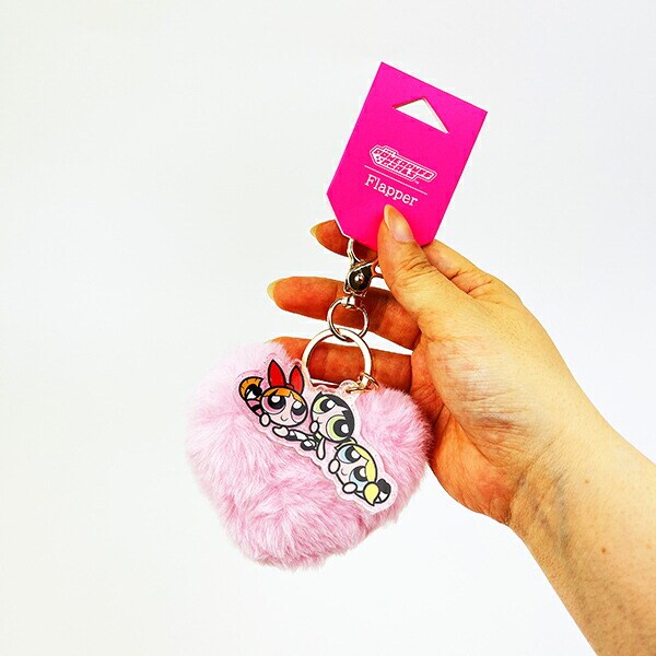 パワーパフガールズ ハートチャーム キーホルダー パワパフ