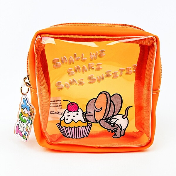 トムとジェリー タフィー PVCポーチ オレンジ トムジェリ