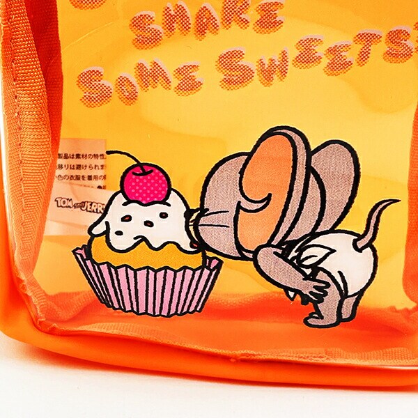 トムとジェリー タフィー PVCポーチ オレンジ トムジェリ