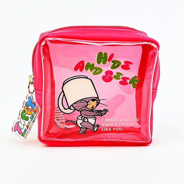 トムとジェリー タフィー PVCポーチ ピンク トムジェリ