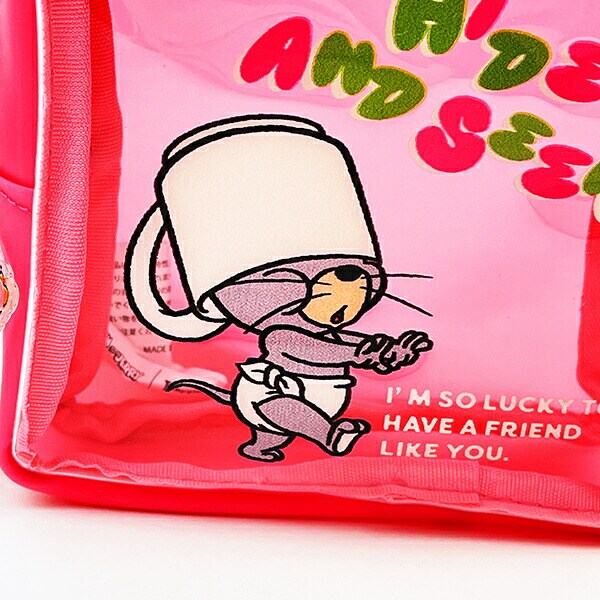 トムとジェリー タフィー PVCポーチ ピンク トムジェリ