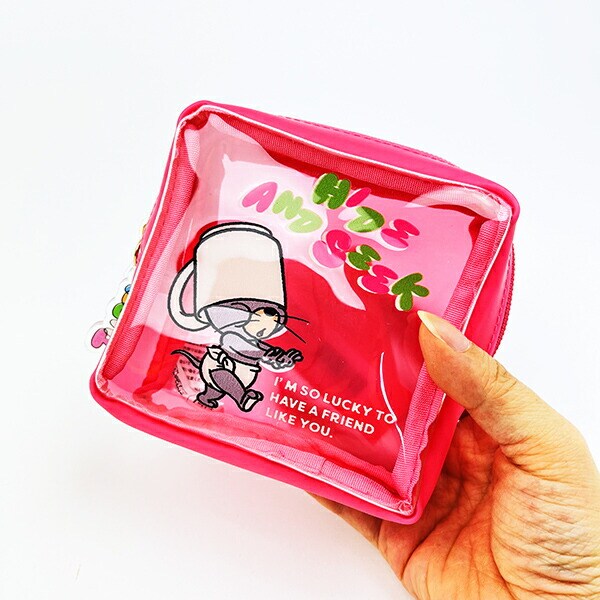 トムとジェリー タフィー PVCポーチ ピンク トムジェリ
