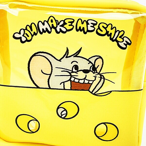 トムとジェリー タフィー PVCポーチ イエロー トムジェリ