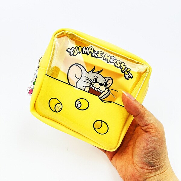 トムとジェリー タフィー PVCポーチ イエロー トムジェリ