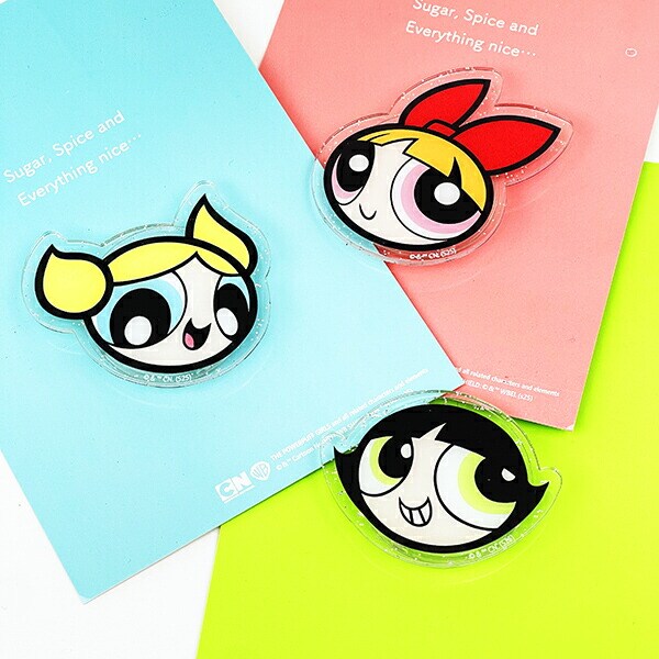 パワーパフガールズ ブロッサム スマホグリップ スマホ用品 パワパフ