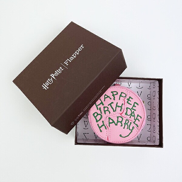 ハリーポッター バースデーケーキ ダイカットポーチ ピンク