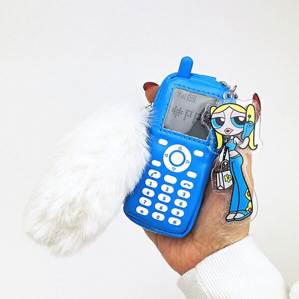 パワーパフガールズ バブルス ケイタイモチーフポーチ (ブルー) パワパフ
