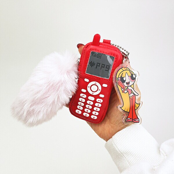 パワーパフガールズ ブロッサム ケイタイモチーフポーチ (ピンク) パワパフ