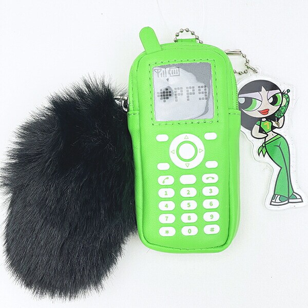 パワーパフガールズ バターカップ ケイタイモチーフポーチ (グリーン) パワパフ