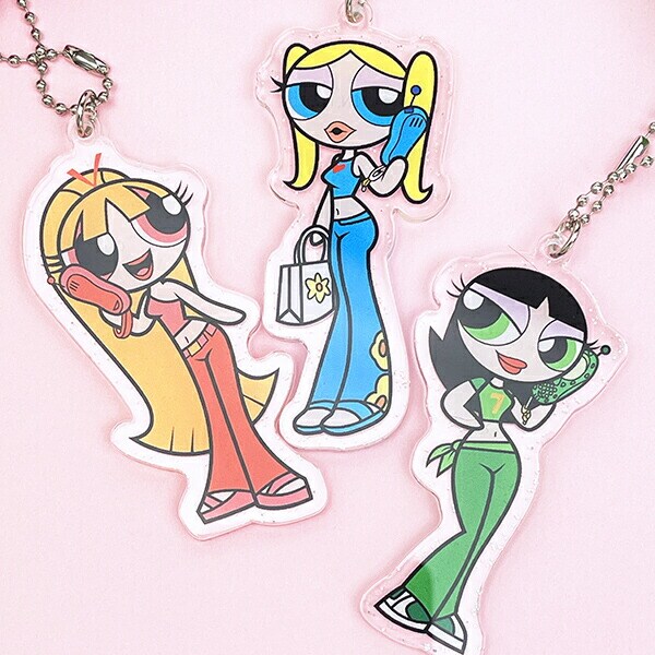 パワーパフガールズ バターカップ ケイタイモチーフポーチ (グリーン) パワパフ