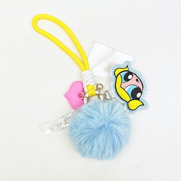 パワーパフガールズ バブルス スマホチャーム (ブルー) キーホルダー パワパフ