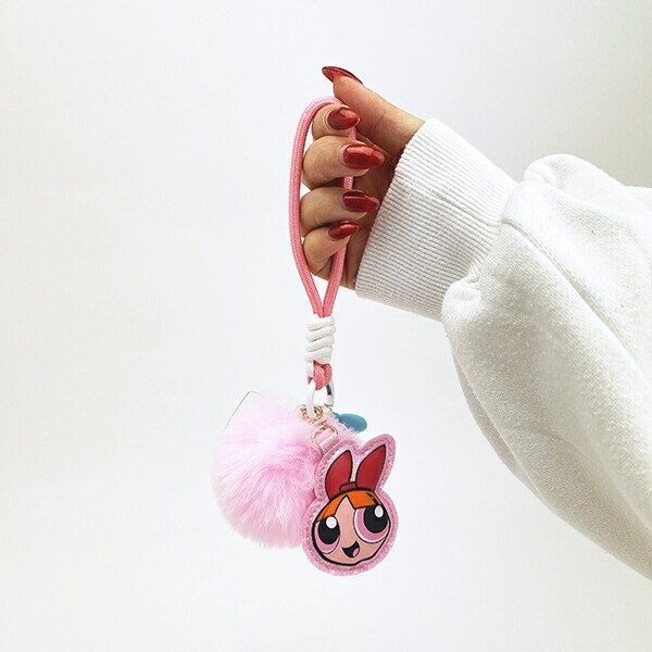 パワーパフガールズ ブロッサム スマホチャーム (ピンク) キーホルダー パワパフ