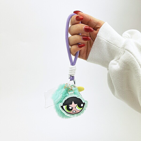 パワーパフガールズ バターカップ スマホチャーム (グリーン) キーホルダー パワパフ