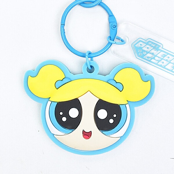 パワーパフガールズ バブルス うるうるラバーチャーム (ブルー) キーホルダー パワパフ