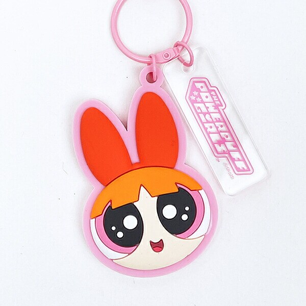 パワーパフガールズ ブロッサム うるうるラバーチャーム (ピンク) キーホルダー パワパフ