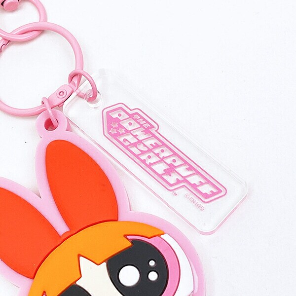 パワーパフガールズ ブロッサム うるうるラバーチャーム (ピンク) キーホルダー パワパフ