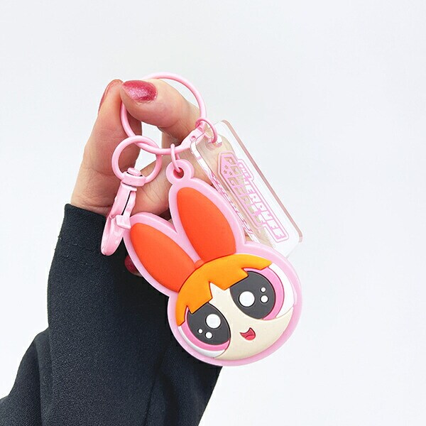 パワーパフガールズ ブロッサム うるうるラバーチャーム (ピンク) キーホルダー パワパフ