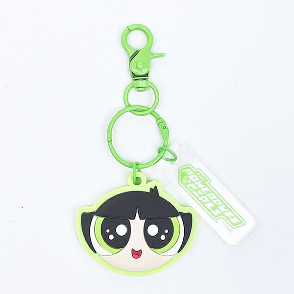 パワーパフガールズ バターカップ うるうるラバーチャーム (グリ―ン) キーホルダー パワパフ