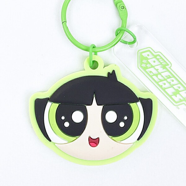 パワーパフガールズ バターカップ うるうるラバーチャーム (グリ―ン) キーホルダー パワパフ