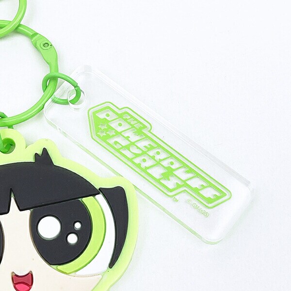 パワーパフガールズ バターカップ うるうるラバーチャーム (グリ―ン) キーホルダー パワパフ