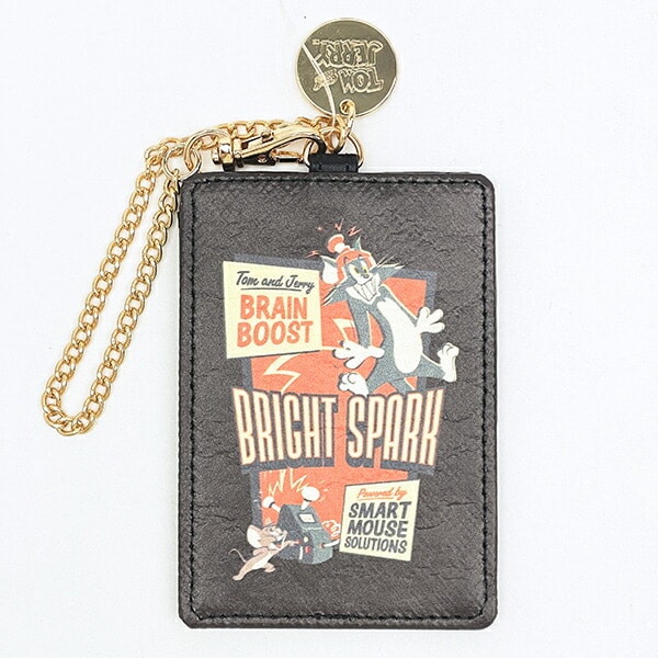 トムとジェリー レトロポスター パスケース ブラック 定期入れ