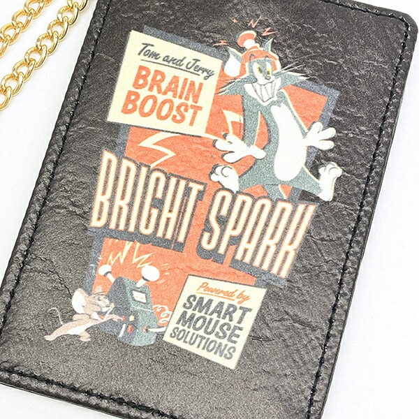 トムとジェリー レトロポスター パスケース ブラック 定期入れ