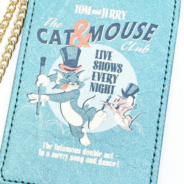 トムとジェリー レトロポスター パスケース ターコイズ 定期入れ