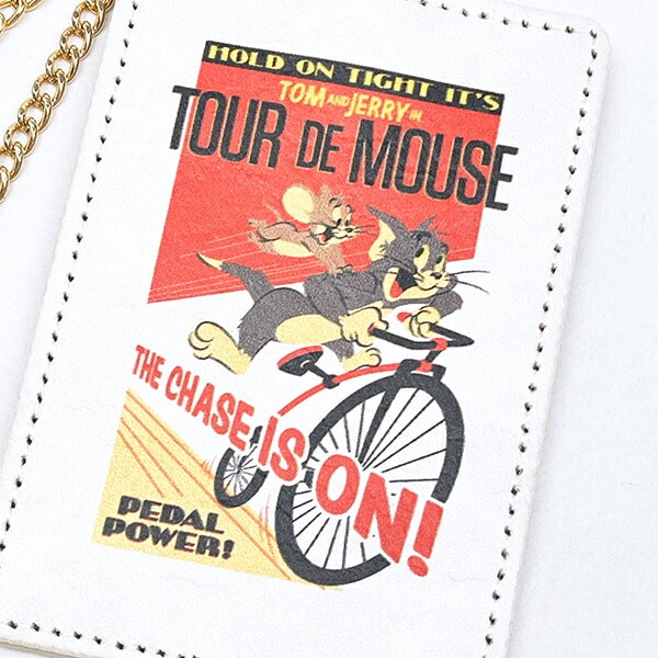トムとジェリー レトロポスター パスケース ホワイト 定期入れ